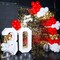 Red and Gold White Balloon Garland Arch Kit, 187Pcs Explosion Star Balloons Red White Metallic Gold Confetti Latex Balloon